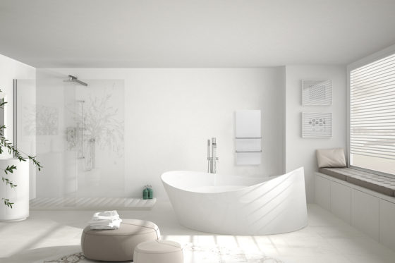 Herschel Select XLS – White Infrared Towel Heater With Integrated Controls